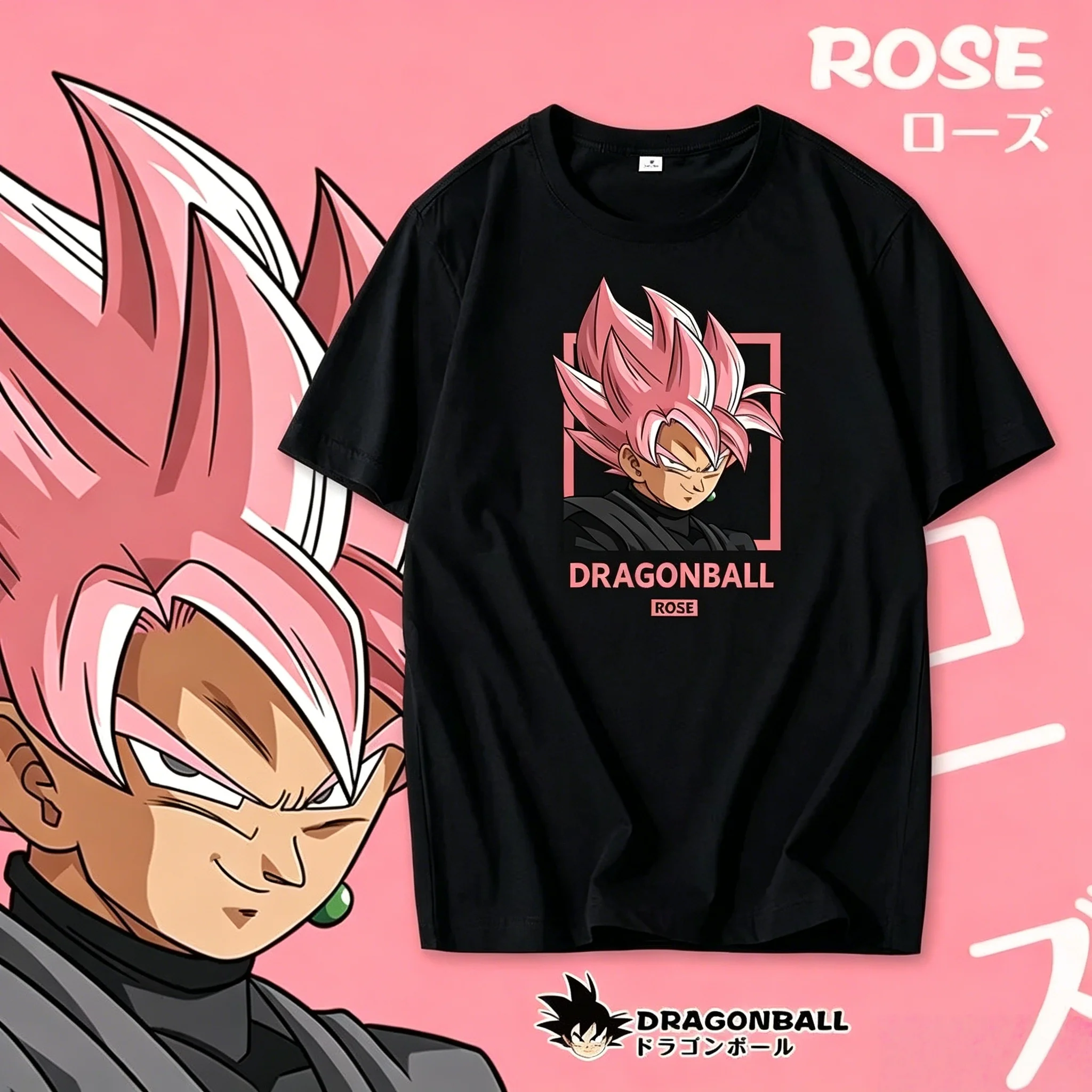Premium Dragon Ball Super Goku Black Rose T Shirt Men Women High Quality Pure Cotton Anime Graphic Tee Gift For Anime Fans