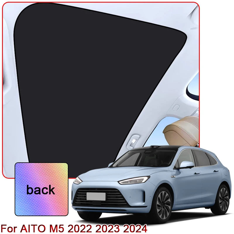 

Colorful Ice Crystal Car Roof Sunshade For AITO M5 2022 2023 2024 Car Clip-on Sunroof Skylight Blind Shading Cover Accessories