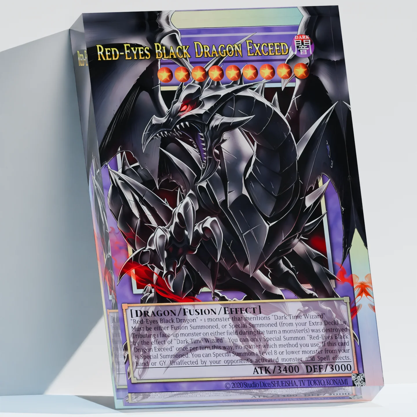 Yu-Gi-Oh YGO Red-Eyes Black Dragon Exceed Clear Acrylic Block Anime Goods Desktop Ornament Anime Desk Decor Collection Gift