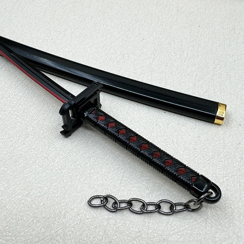 26 cm Bleach Anime Replik Zanpakutō Bankai Tensa Zangetsu Katana Ichigo Kurosaki Metallwaffenmodell Sammlerstück Dekoration Spielzeug Dropshipping Großhandel Heißer Verkauf Geschenke Neuankömmling Geschenk Kostenloser