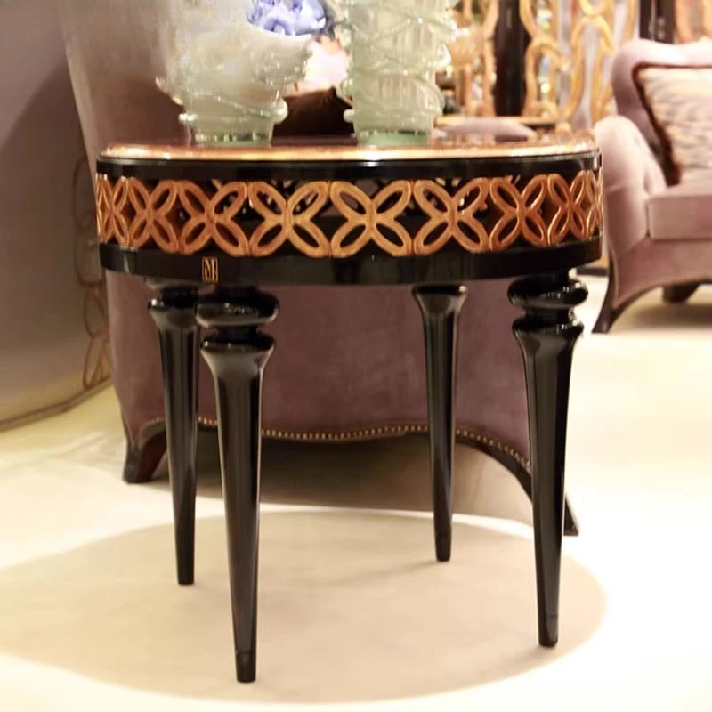 

Мебель для гостиной в европейском стиле на заказ, из массива дерева, для квартир, с элементами, подходящими для углов, стыков и круглых форм.