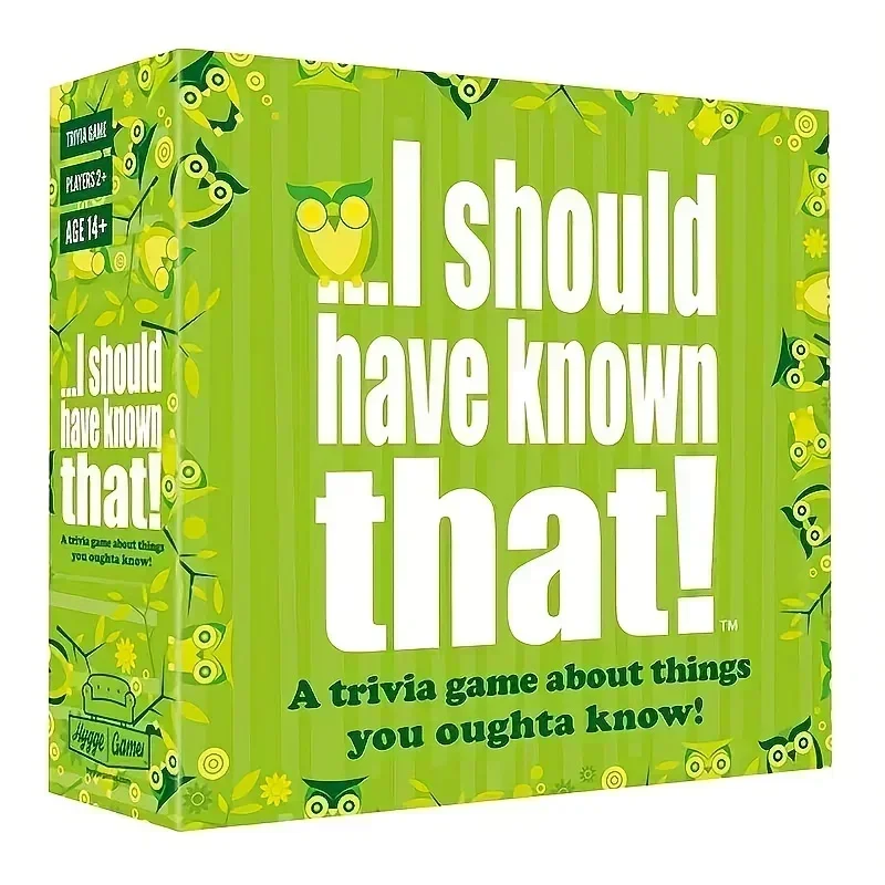 HOT Board Game Card Game：I should have known that! Trivia Game Christmas Halloween Thanksgiving gifts