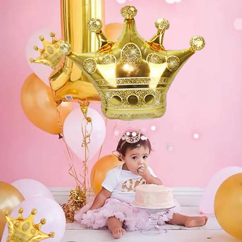 14-teiliges Set Große und Kleine Goldene Kronen Aluminiumfolien-Ballons Partydekoration Fotografie Hochzeit Babyparty Geburtstag Zubehör – Detail 8