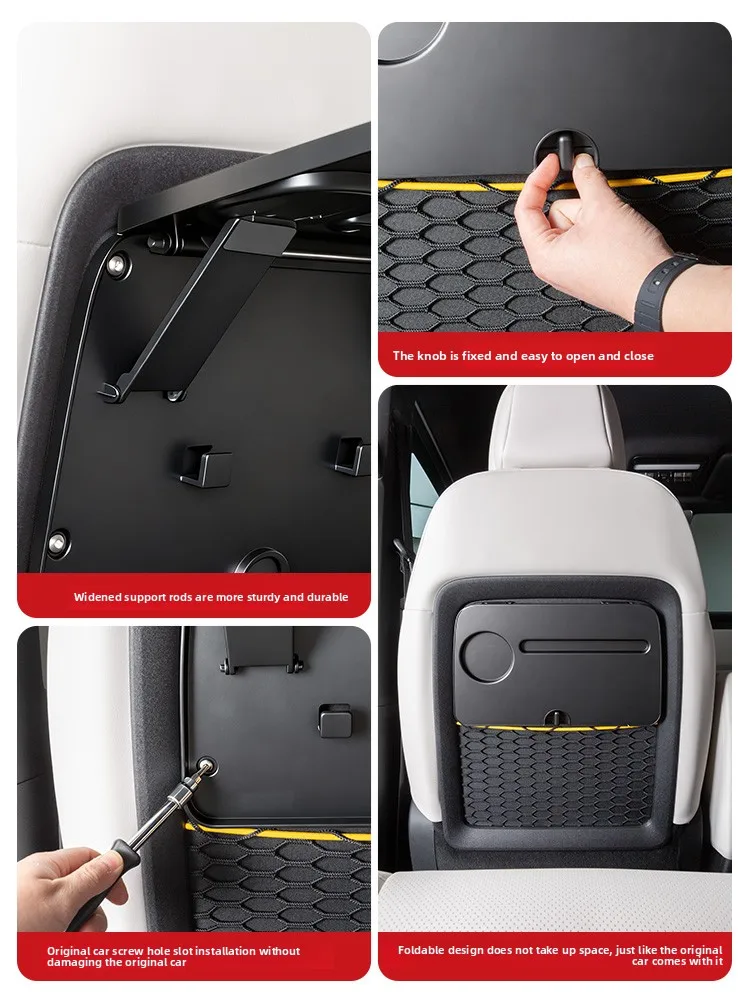 For Chery iCAUR iCAR V23 Car Front Seat Back Table ABS Foldable Seatback Laptop Desk Working Food Table Car Interior Accessories view 4