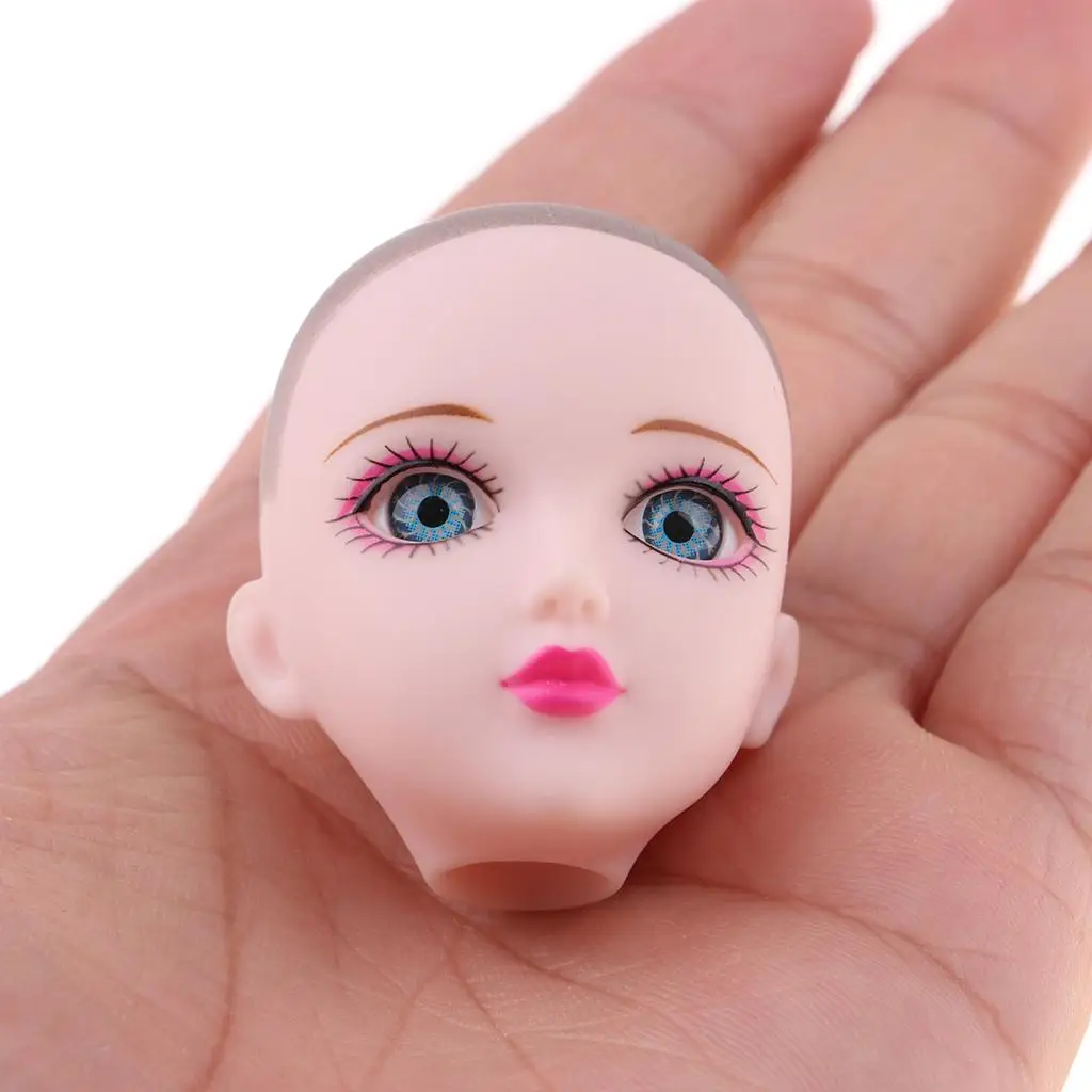 BJD Girl Doll Practice Head 1/6 Female Vinyl Sculpt Ball Jointed Doll DIY Makeup Accessories for OB Kurhn Xinyi Custom Dolls