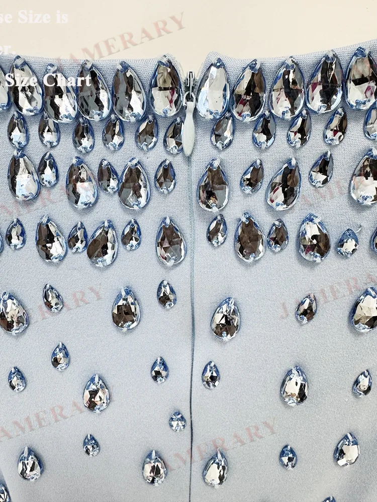 Sommer Herbst Luxus Formale Abendkleider Frauen Diamant Mantel Langes Kleid Weibliche Ärmellose Prom Party Hochzeit Vestidos Blau