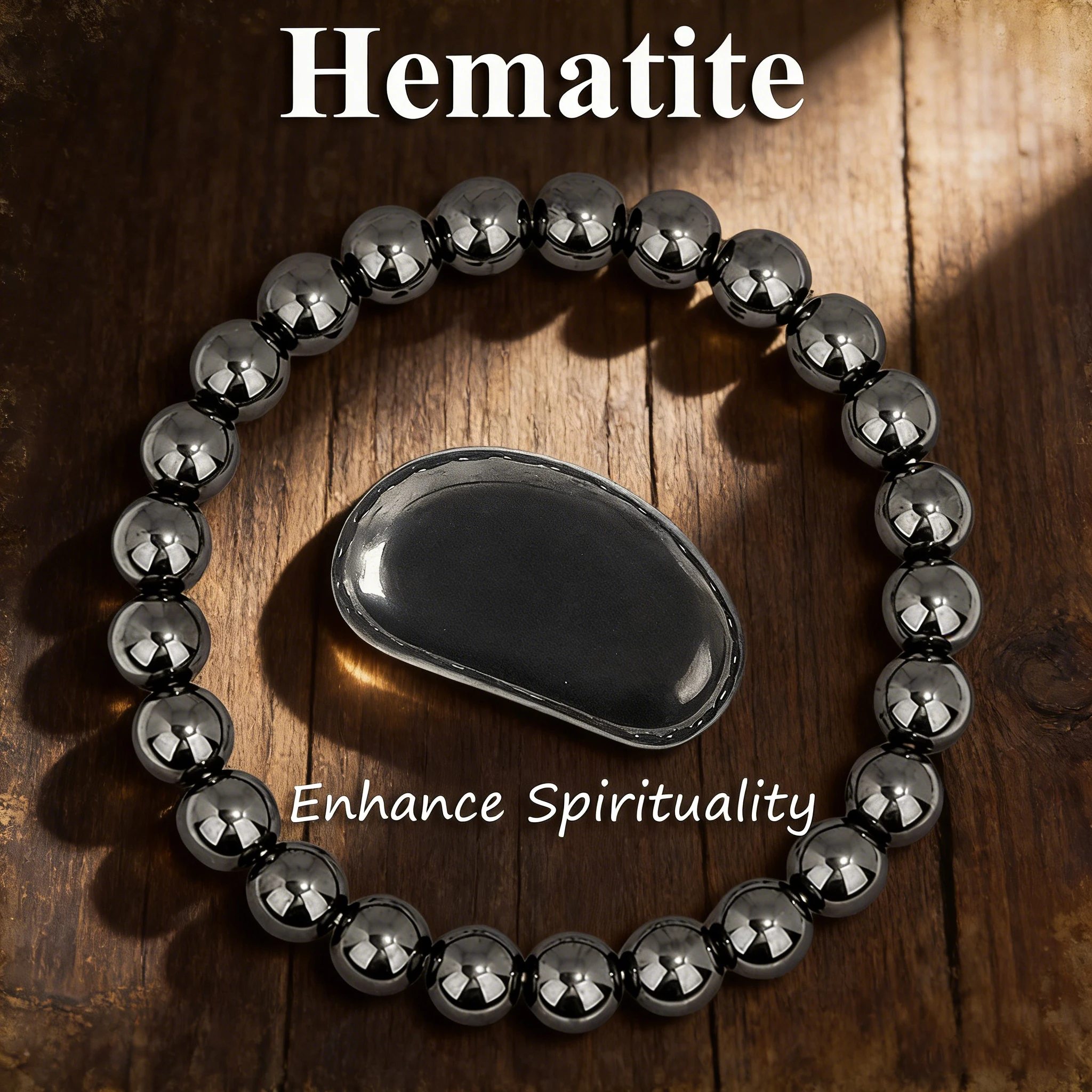 Hematite Bead Bracelet 6 8 10mm Natural Stone Grounding Protection Vitality Reiki Charm Serenity Balance Healing Crystal Jewelry