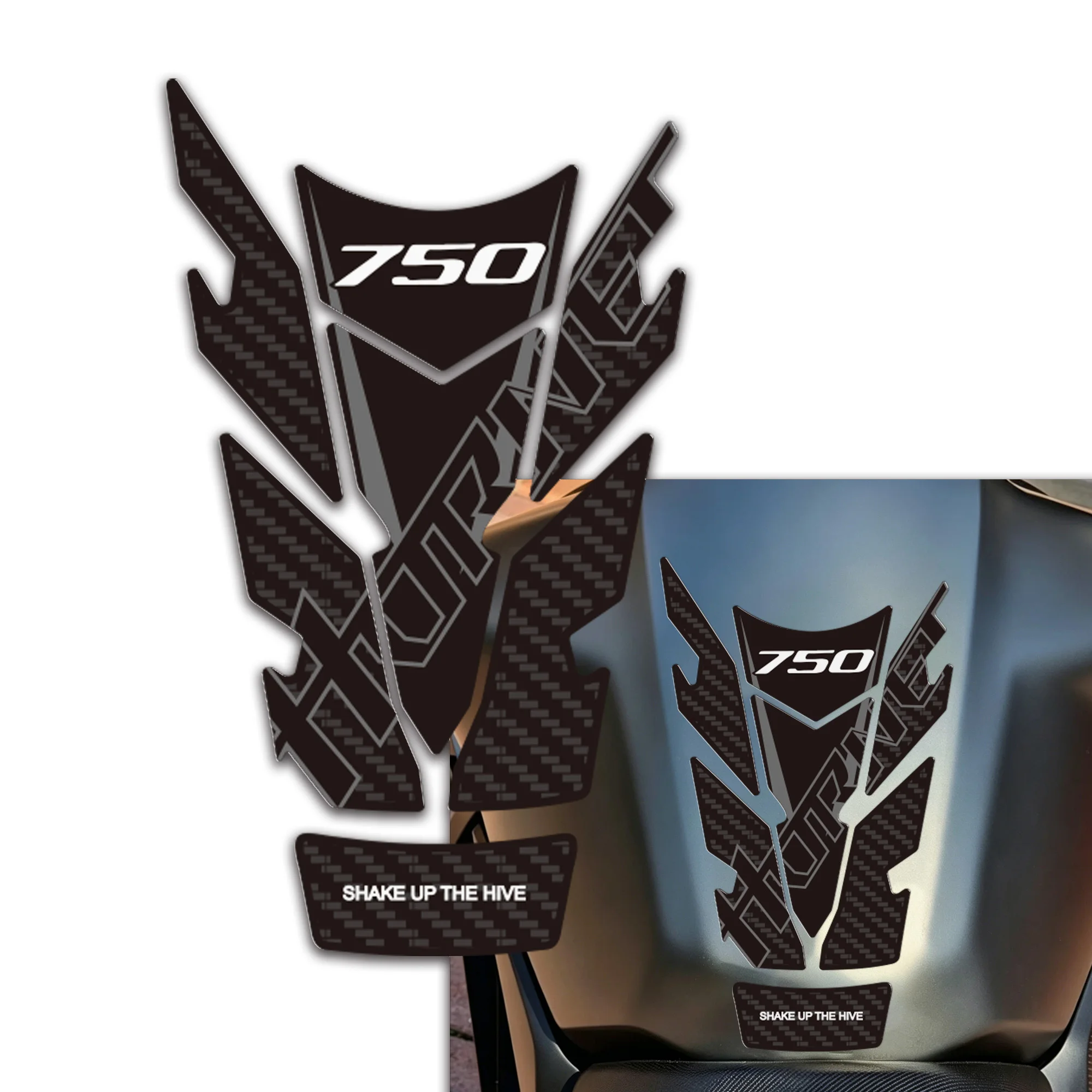 Motorcycle Tank Pad Side Grips Gas Fuel Oil Kit Knee Adhesive 3D Stickers Decals Protector For CB750 CB 750 cb750 Hornet 2023