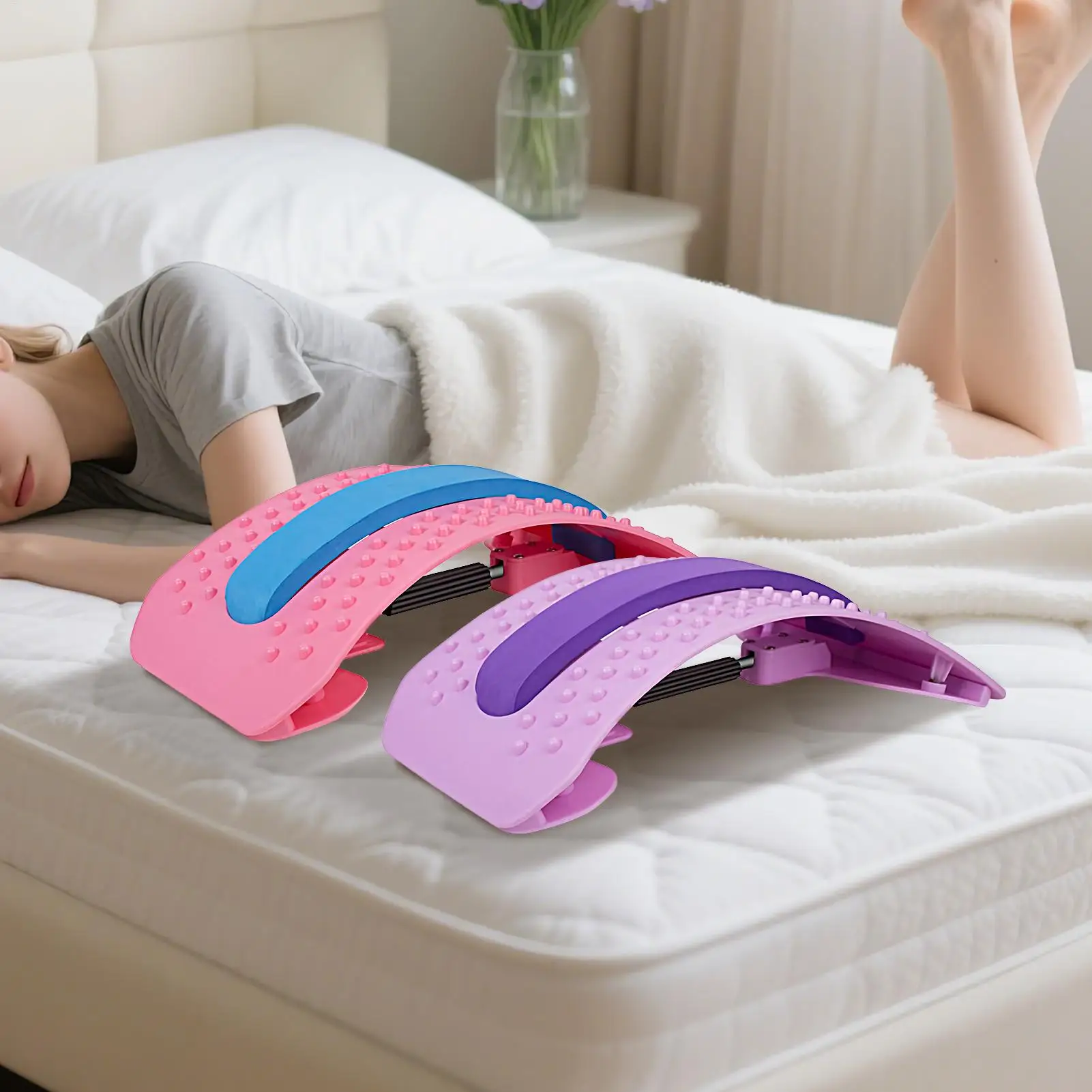 Lumbar Stretcher Waist Support Relieving Board Portable Post-workout Back Stretcher For Yoga Pilates Shoulder Neck Hip Calf