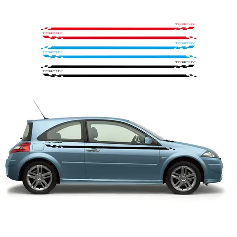 st bildörrsideklistermärken för Renault Megane 2 3 4 RS Grandtourer GT Trophy Tuning Autotillbehör Kjol Vinylfilmsdekaler 8 best sales Megane 3 GT-linje - №1