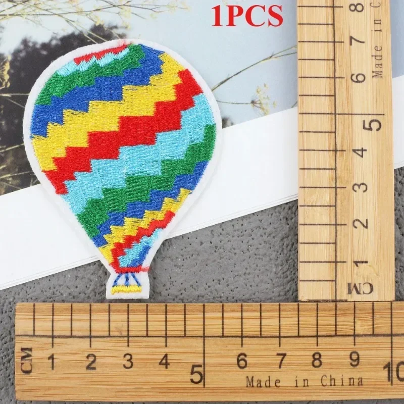 New Hot Air Balloon Embroidery Cloth Sticker Computer Embroidery Chapter Clothing Patch Sticker Cartoon Ironing Bag Decorative
