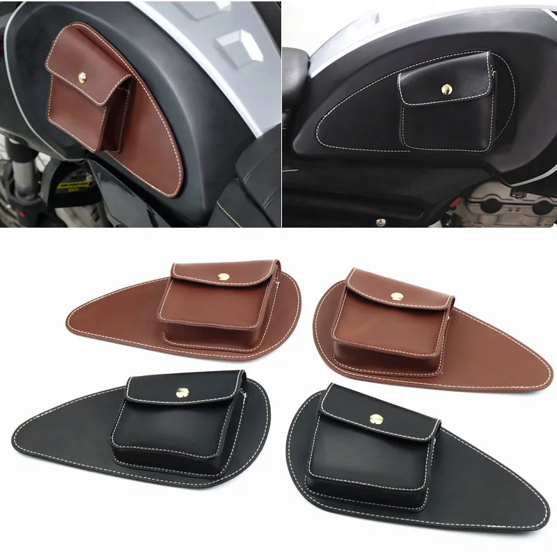 

2PCAncient Motorcycle Locomotive Modified Leather Fuel Tank Paste Leather Oil Pot Side Welt Bag Paste Storage Bag Non-slip Paste