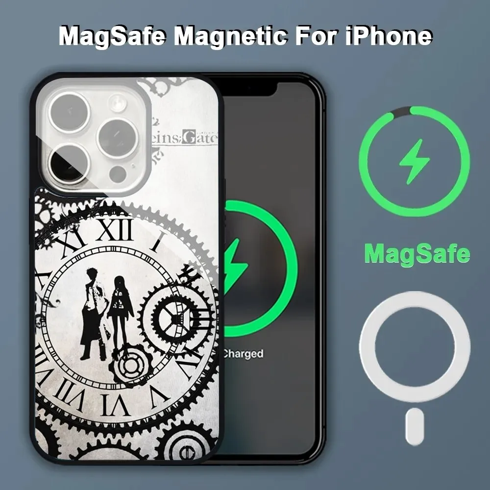 Steins Gate Phone Case Alex Mirror For Magsafe Wireless Charging Caver For IPhone 13 14 15 Pro Max 11 12 Mini