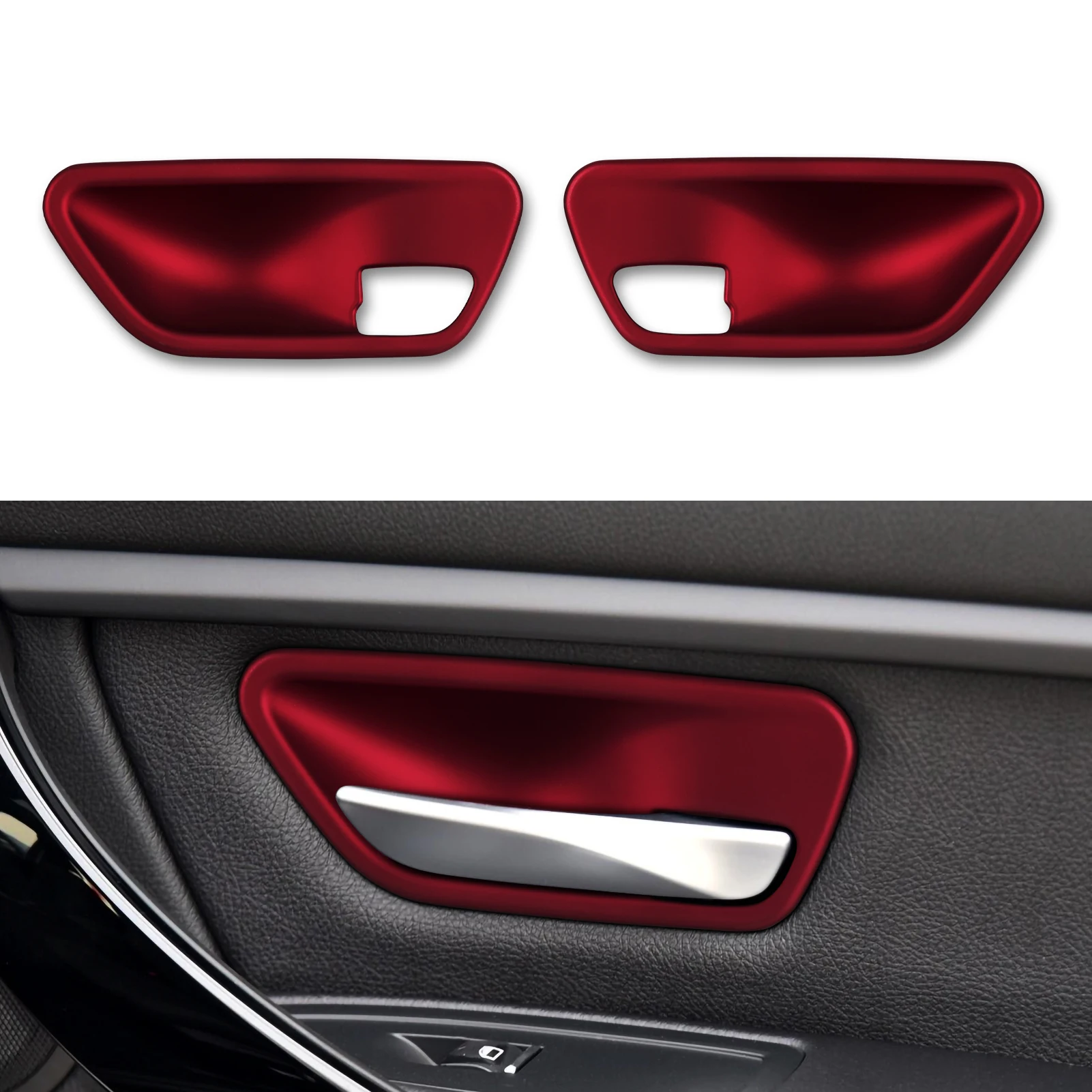 

2PCS Car Sticker Door Bowl Cover Decal ABS Trim fits for BMW 3 4 Series F30 F31 F34 3GT F32 F33 F36 Interior Accessories