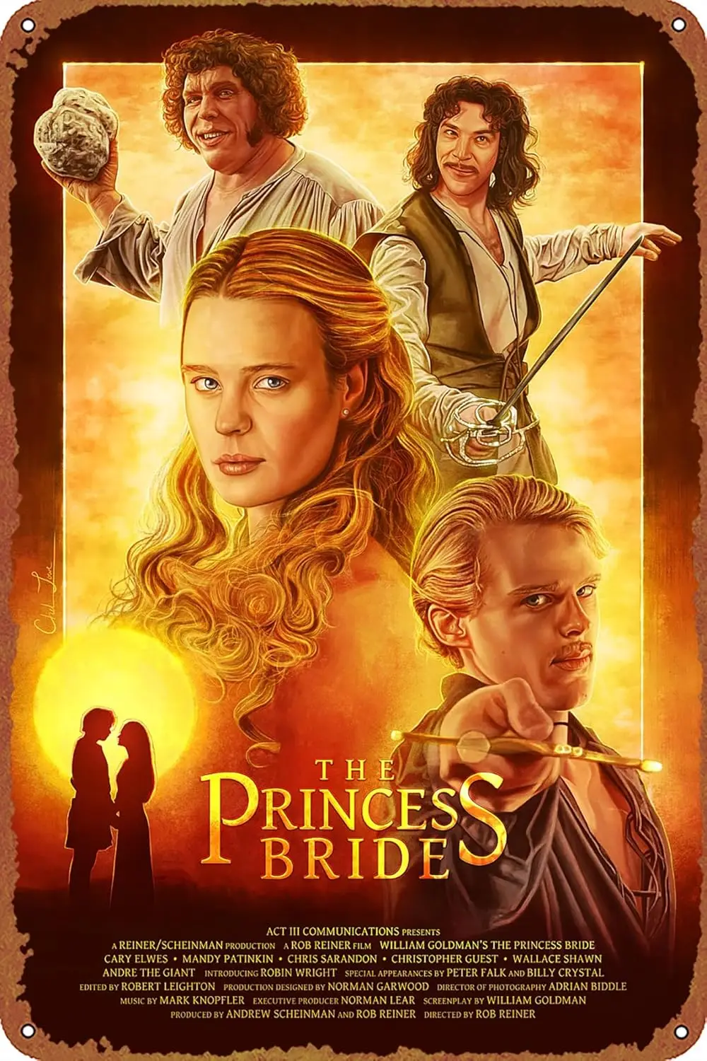 1p,THE PRINCESS BRIDE Movie poster Vintage Metal signage Vintage tin signage for cafe bar home wall decoration
