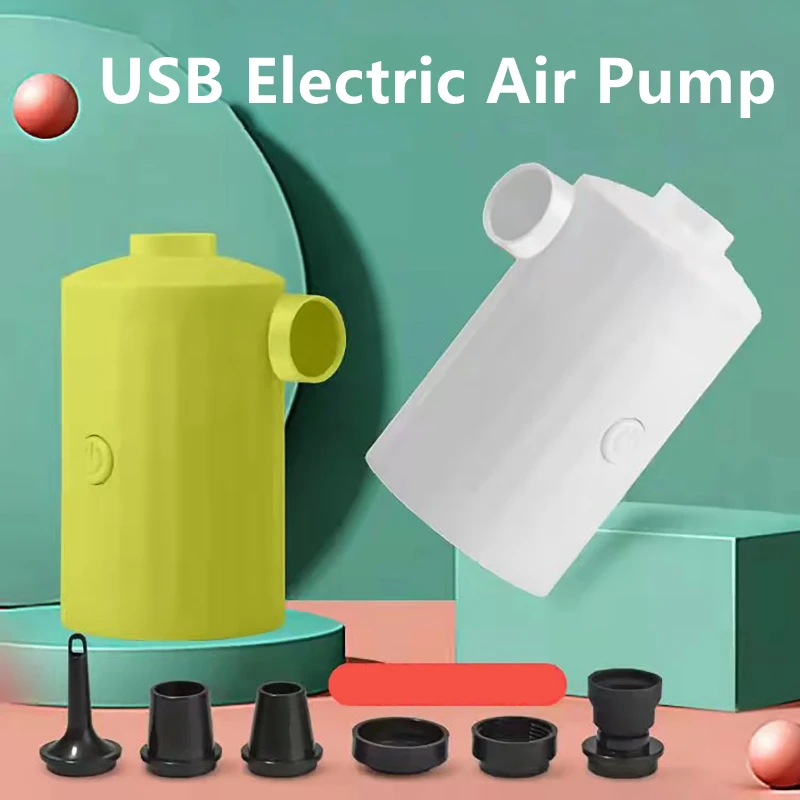 USB Electric Air Pump Portable Wireless Air Pump Inflatable Mattress Pump Inflator&Deflator Pool Pump for Camping Boats