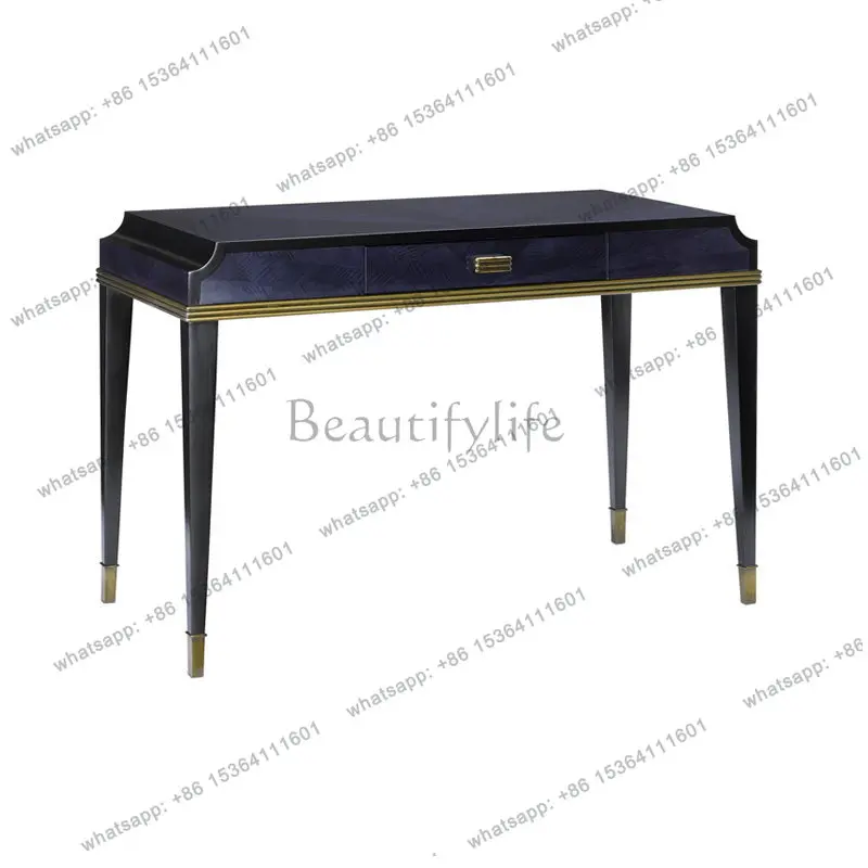 

American light luxury solid wood desk home multi-functional desk