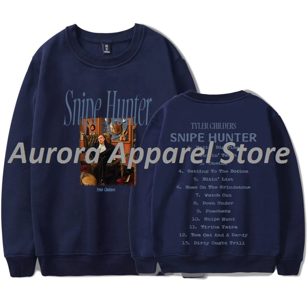 تايلر تشايلدرز قناص هنتر Tracklist Crewneck بلوزات تأثيري النساء الرجال أزياء طويلة الأكمام المحملة