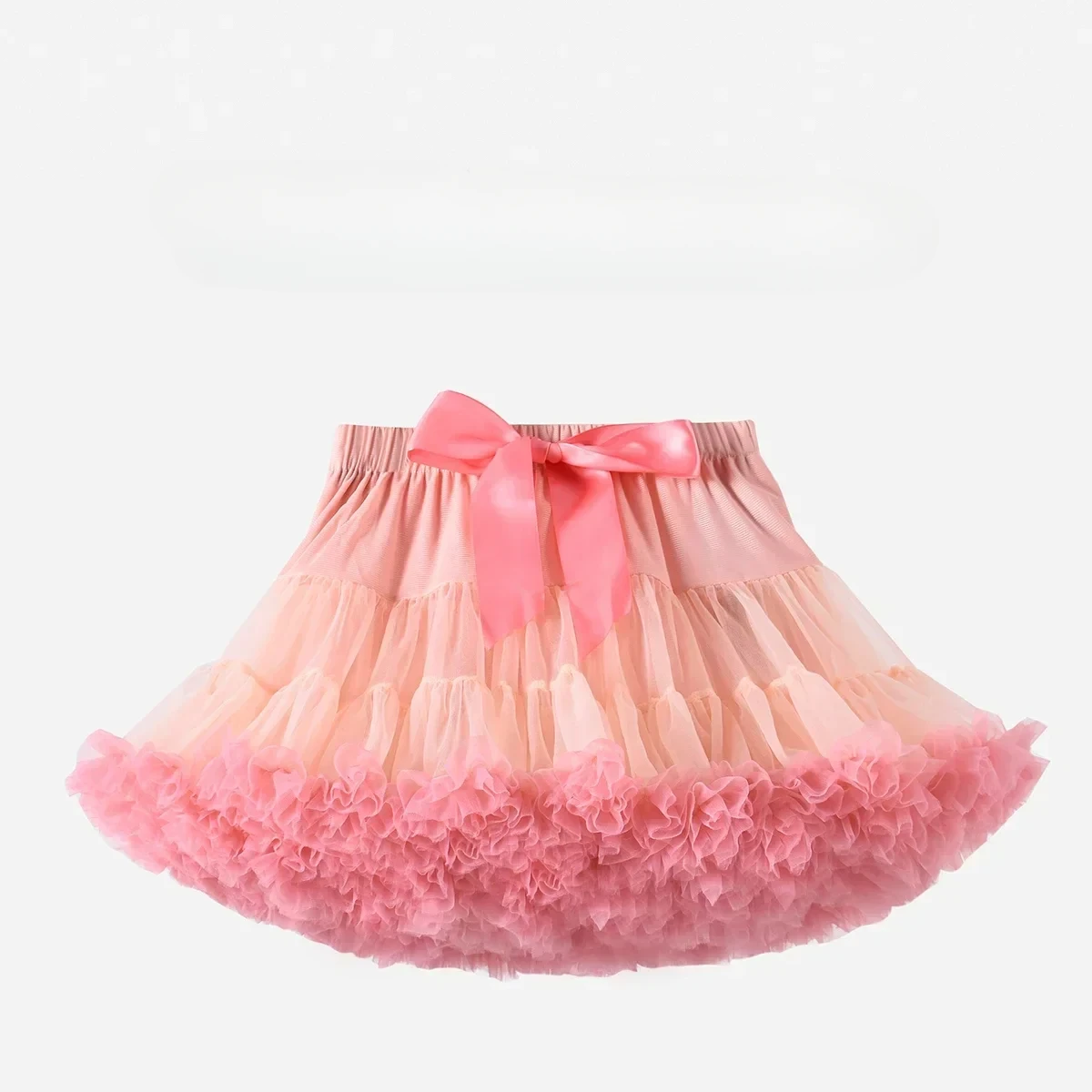 HOT Girls Tutu Skirts Solid Fluffy Tulle Princess Ball Gown Pettiskirt Kids Ballet Party Performance Dress for Children