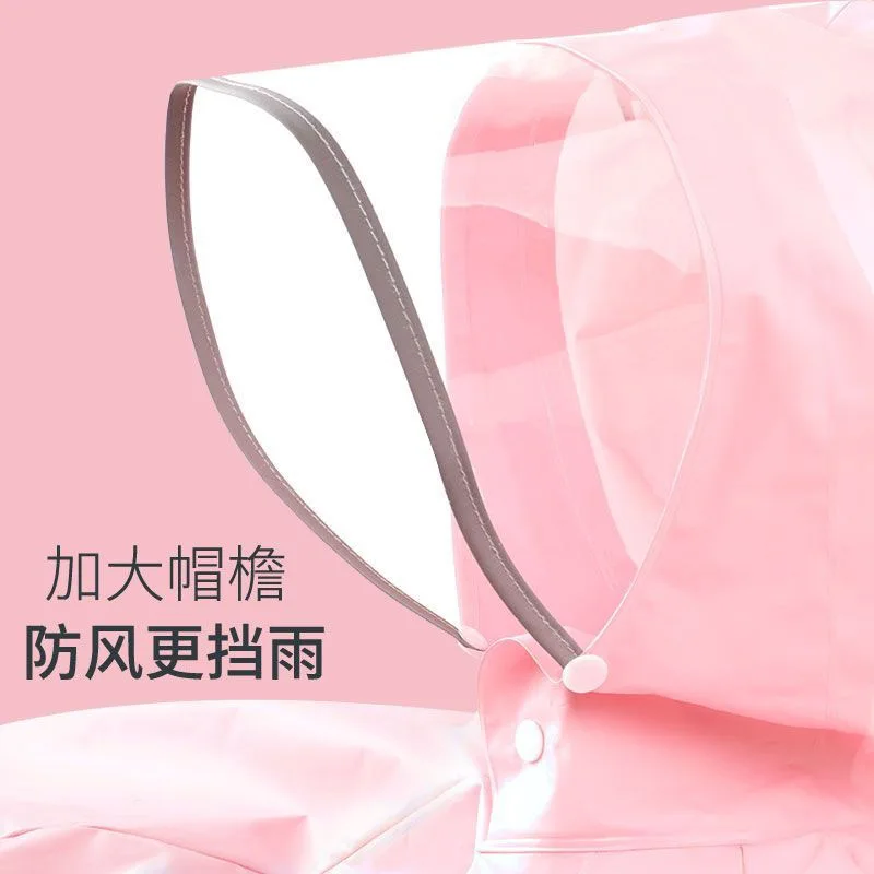 크리에이티브 디즈니 스티치 귀여운 만화 패턴 학생 학교 방수 먼지 방지 패션 경량 큰 챙 비옷