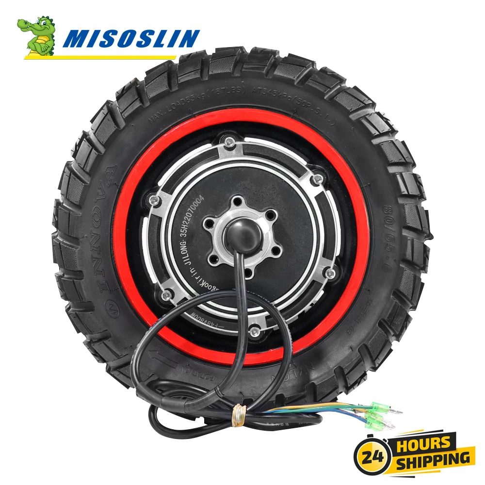 

10 Inch Tyre Motor with Brushless Hub Motor 80/65-6 Outer Tire 48V 500W Rear Wheel for Kugoo M4 M4PRO Electric Scooter Parts