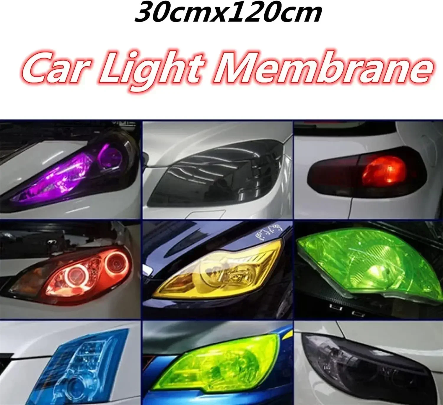 لفة ورق لاصق من الفينيل لمصباح السيارة الأمامي، فيلم لف الفينيل ذاتي الضوء الخلفي، فيلم فينيل خفيف الضباب ذاتي اللصق