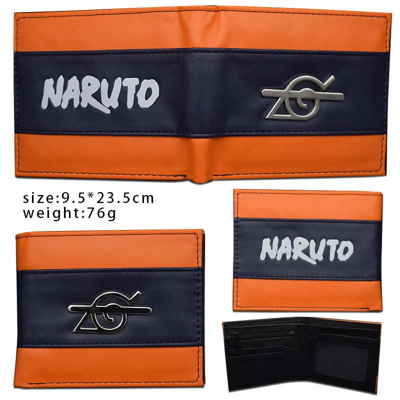 Cartoon Anime Naruto PU Coin Purse Toy Wallet Akatsuki Wallet Uzumaki Action Doll Uchiha Short Foldable Wallet Bank ID Card Bag