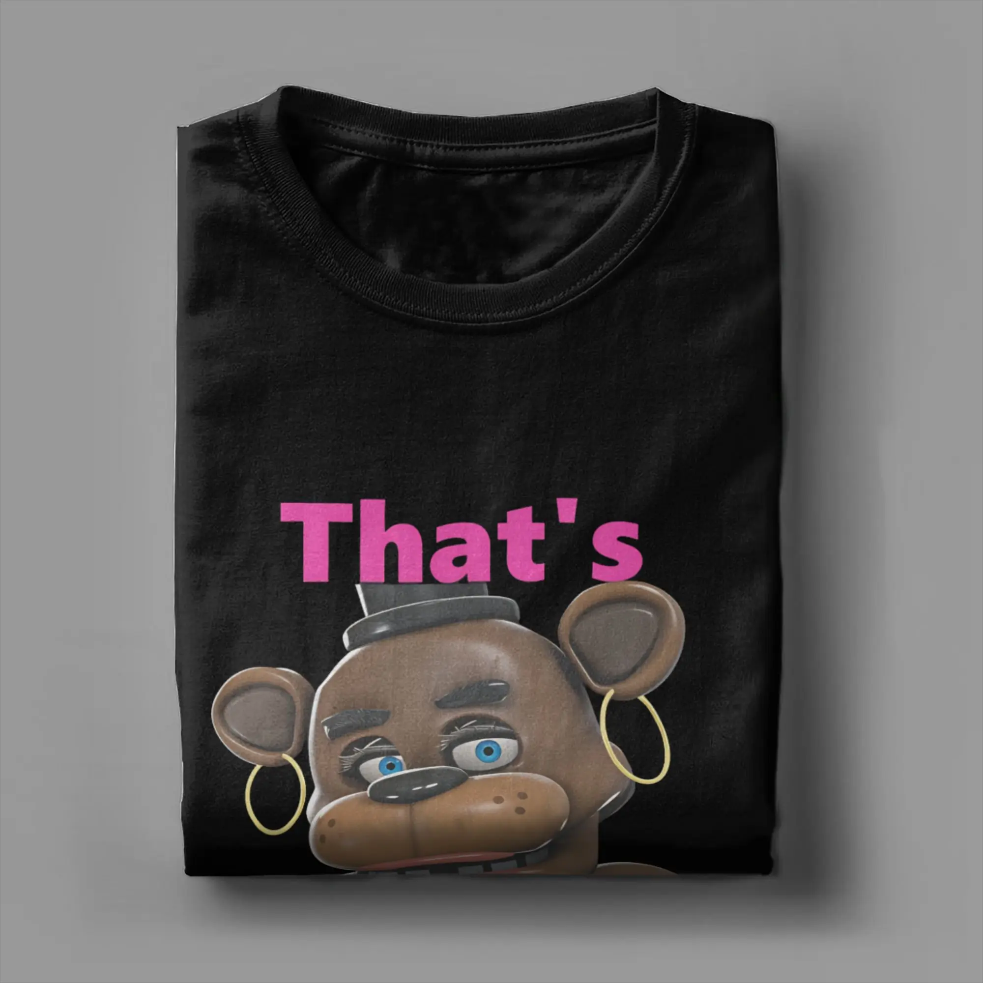 

FNAF At Freddys T-Shirts for Men Cool 100% Cotton Tee Shirt Crew Neck Short Sleeve T Shirts Unique Clothes