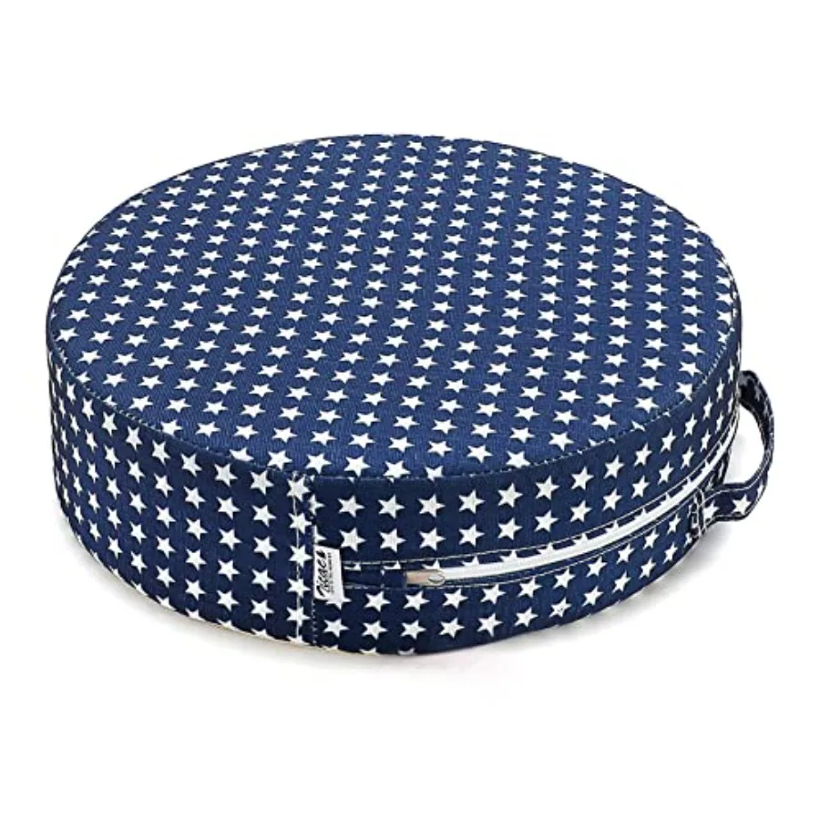 

Противоскользящая круглая съемная подушка для сиденья обеденного стула Blue Star