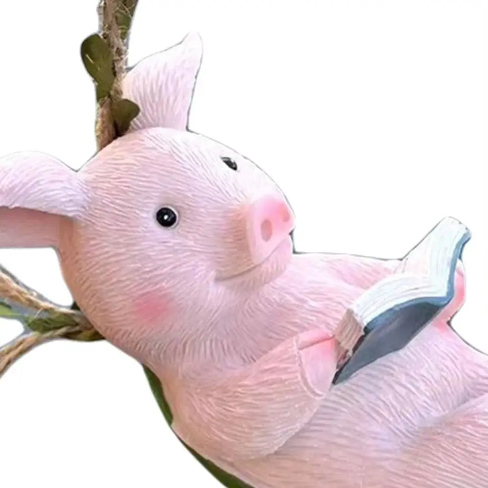 Resin Rabbit Swinging Garden Decoration Pendant Waterproof Rabbit Swing Miniature Figures Crafts Cartoon