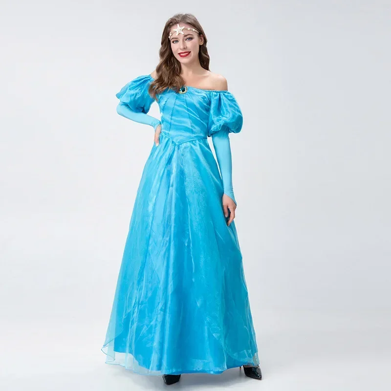 Halloween Adult Cinderella Cosplay Costume Fairy Tale Princess Rilla Drama Costumes