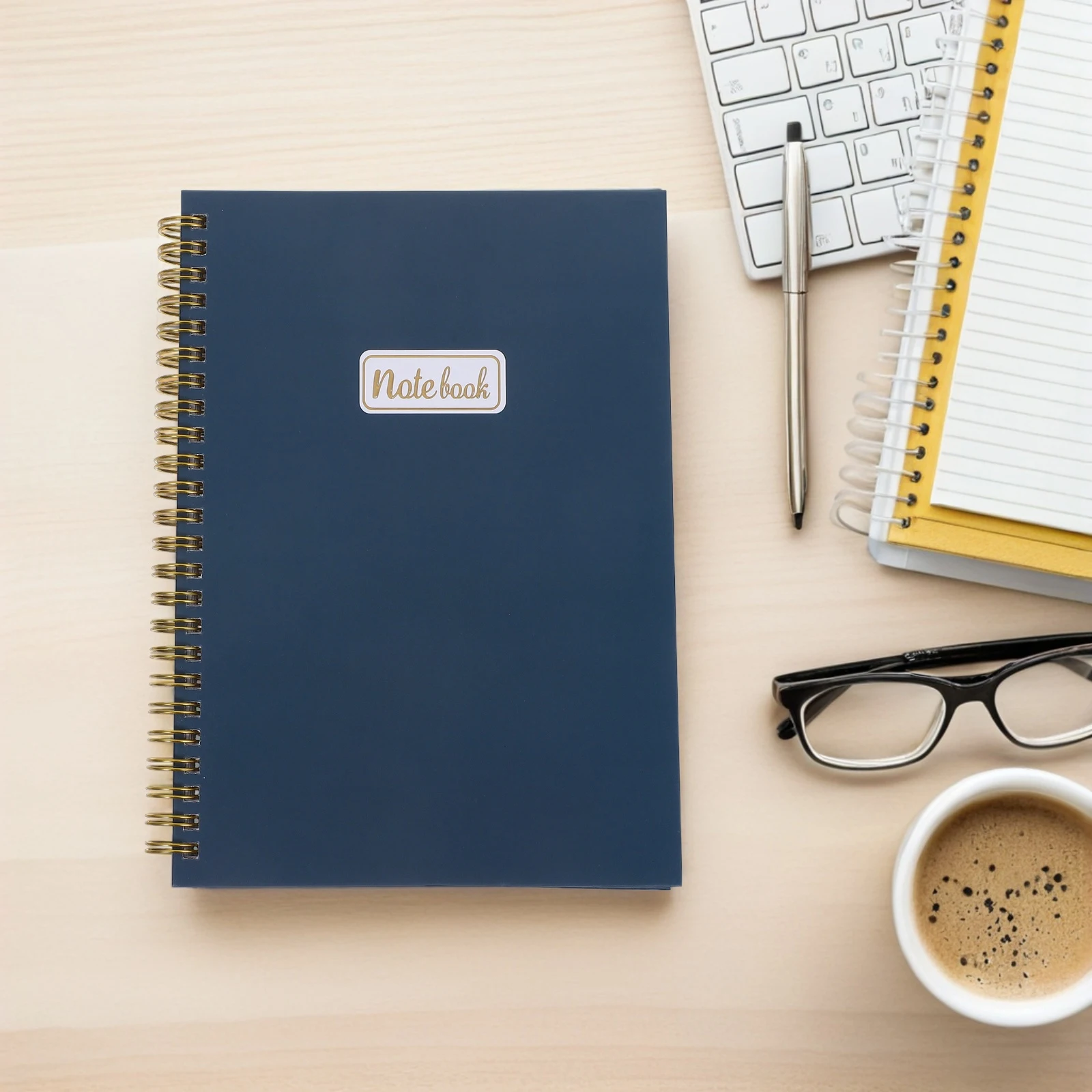 Planificateur de bobine A5 avec planificateur horizontal, lignes quotidiennes pour le travail quotidien, organisateur simple et mignon pour hommes et femmes