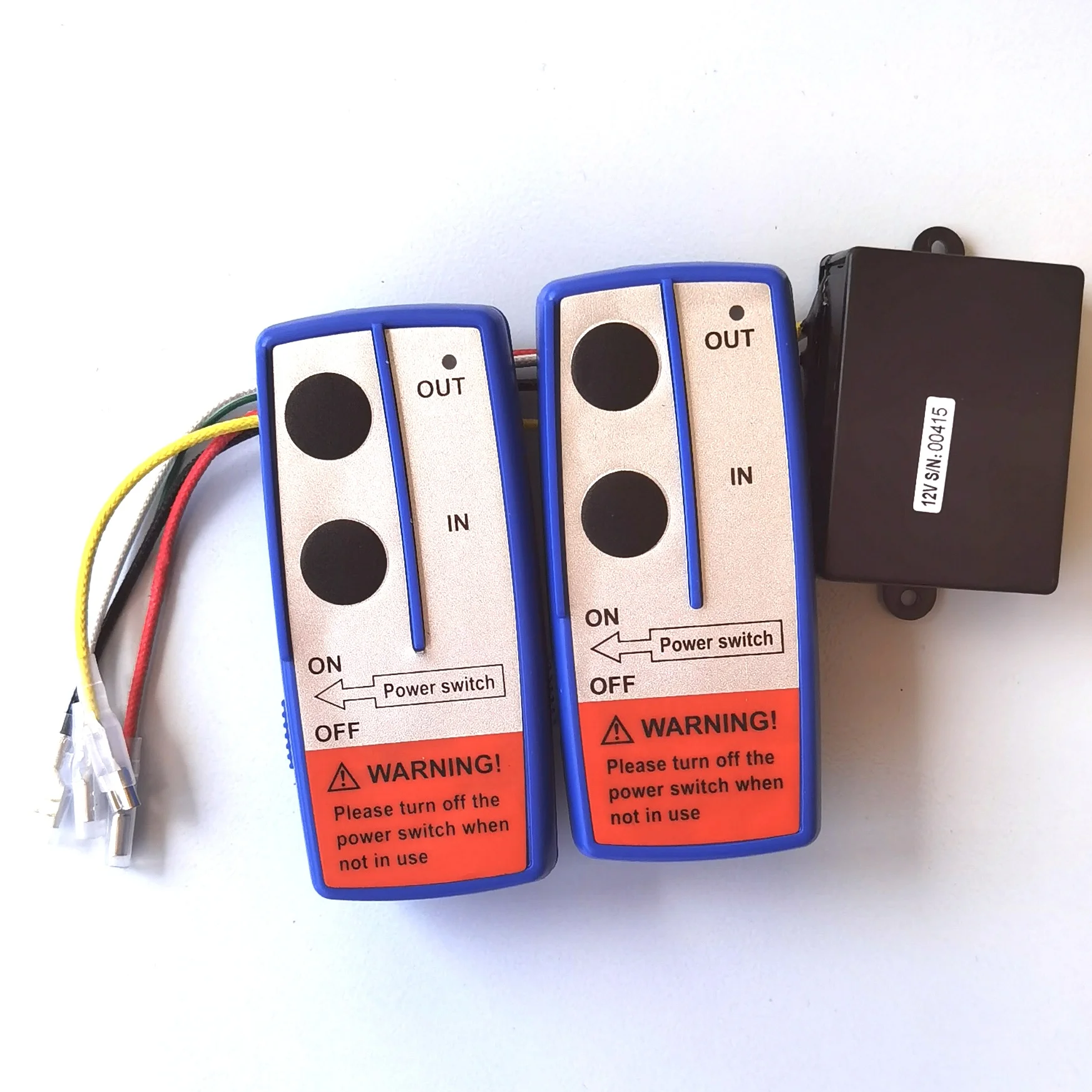 12V Universal Wireless Winch Remote Control Kit 12V 50ft 2 Remotes with Indicator Light for Truck Jeep ATV SUV