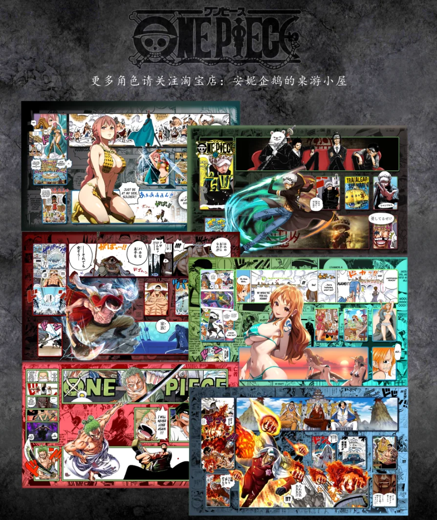 One Piece Marco Luffy Kaidou Ace Roronoa Zoro Sabo Edward Newgate Perona Anime Figure OPCG Custom Card Mat Desk Mouse Card Mat