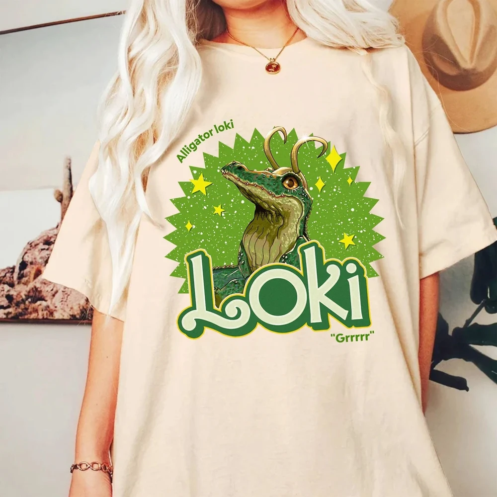 

Alligator Loki Shirt Vintage Loki T Shirt God of Mischief Loki Laufeyson T-shirt Superhero Avengers Oversized Tee Tops
