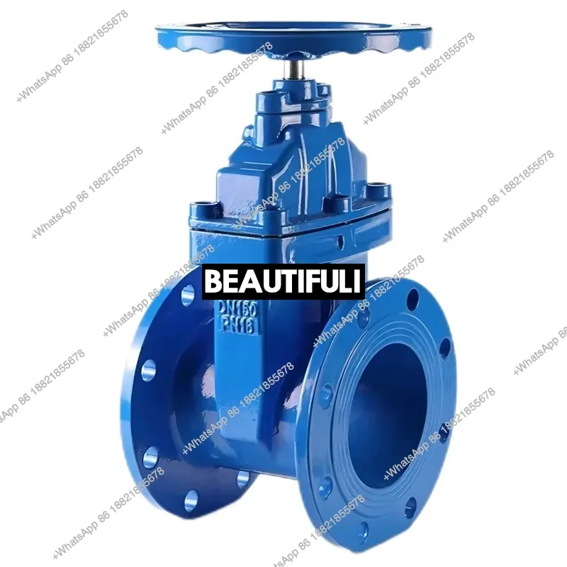 6 Inch Soft Sealing Non-Rising Stem Resilient Seated Gate Valve Ductile Iron Handwheel Flanged Gate Valve