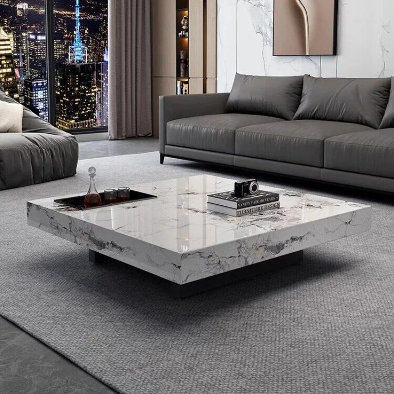 Luxury Decoration Coffee Table Modern Living Room Designer Square Moving Side Table Dinner Mesa Auxiliar Chinese Style Furniture