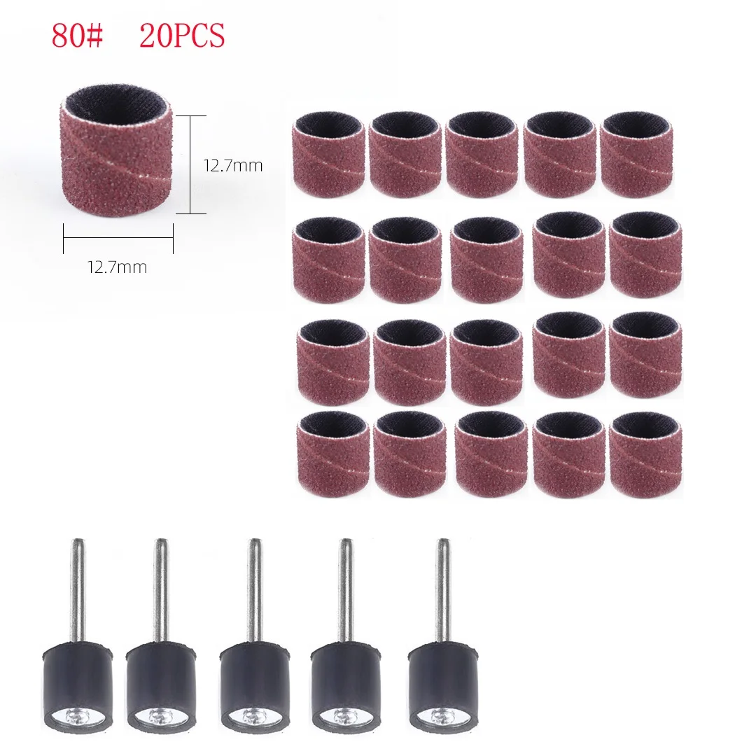 Imagem -02 - Kit de Lixar Bateria para Polimento de Rebarbação de Metal Ferramentas Abrasivas 40320 Grit Cabeça de Moagem Rotativa 25 Pcs Set