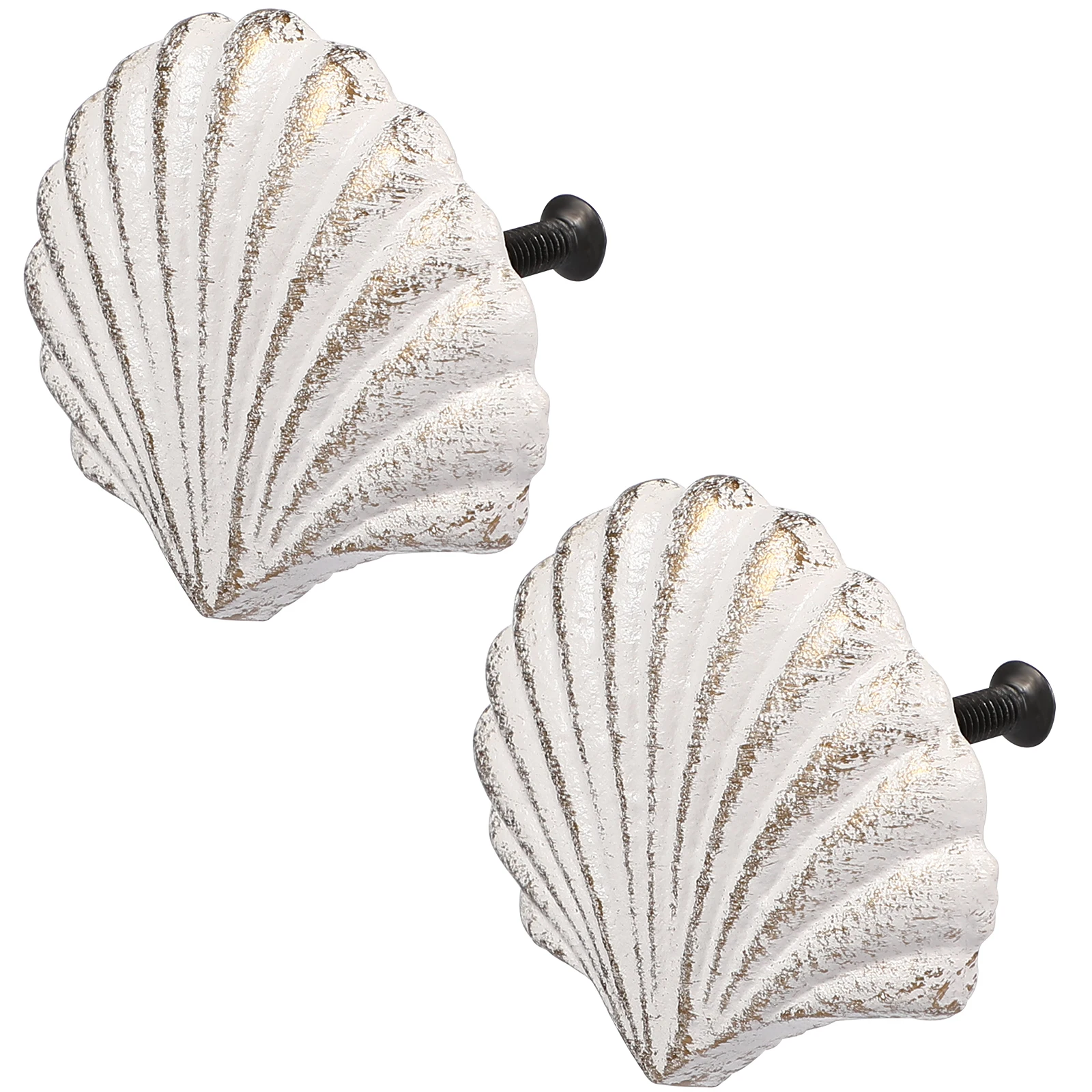 

2pcs Retro Cabinets Wardrobe Kids Shell Furniture Ocean Dresser For Cabinets And Drawers Knobs Drawer Knobs Theme Hardware