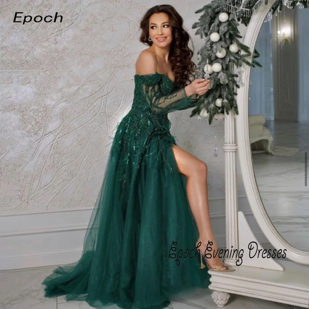 Epoch Evening Dress 2024 Arabia Design Sweetheart Floor-Length A-Line Elegant Sequined Luxury Sexy Women Cocktail Prom Gown