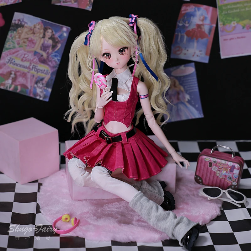 Shugafairy 1/4 Bjd Puppe Tammy Academy Style College Girl – Y2k Karneval Sd bewegliche Gelenkpuppe Komplettset Anime Street Wear Geschenk