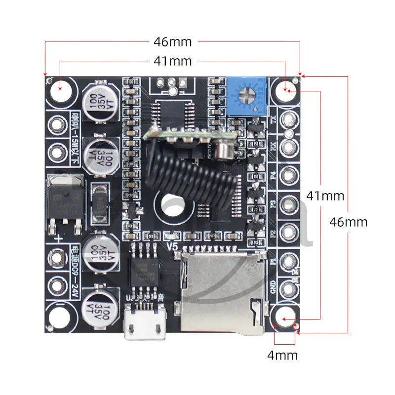YX6300 15W Voice Playback Amplifier Board 32G Storage Remote Control