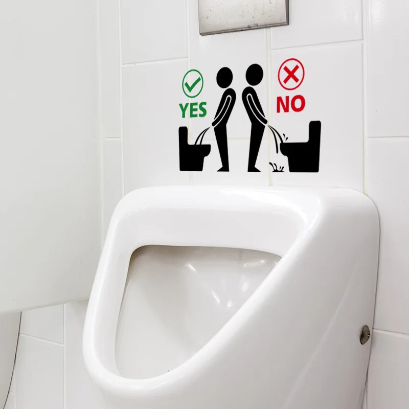 Toilet Sticker Funny Man WC Sticker Removable Toilet Stickers Bathroom Toilet Decoration Self-adhesive Wall Stickers Home Decor