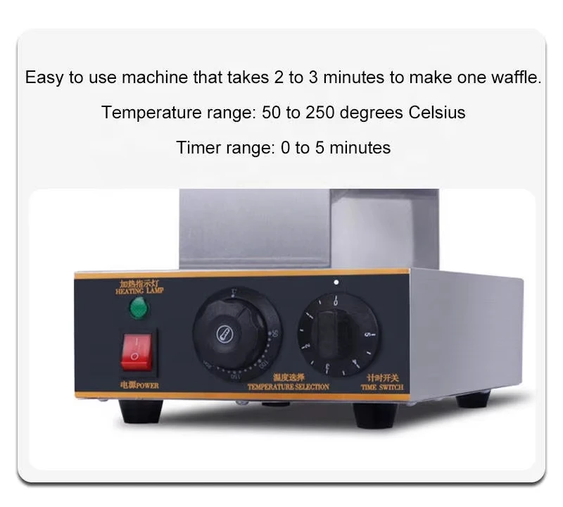 2 Heads Stainless Waffle Machine  Commercial Waffle Cone Machine  Automatic Waffle Machine