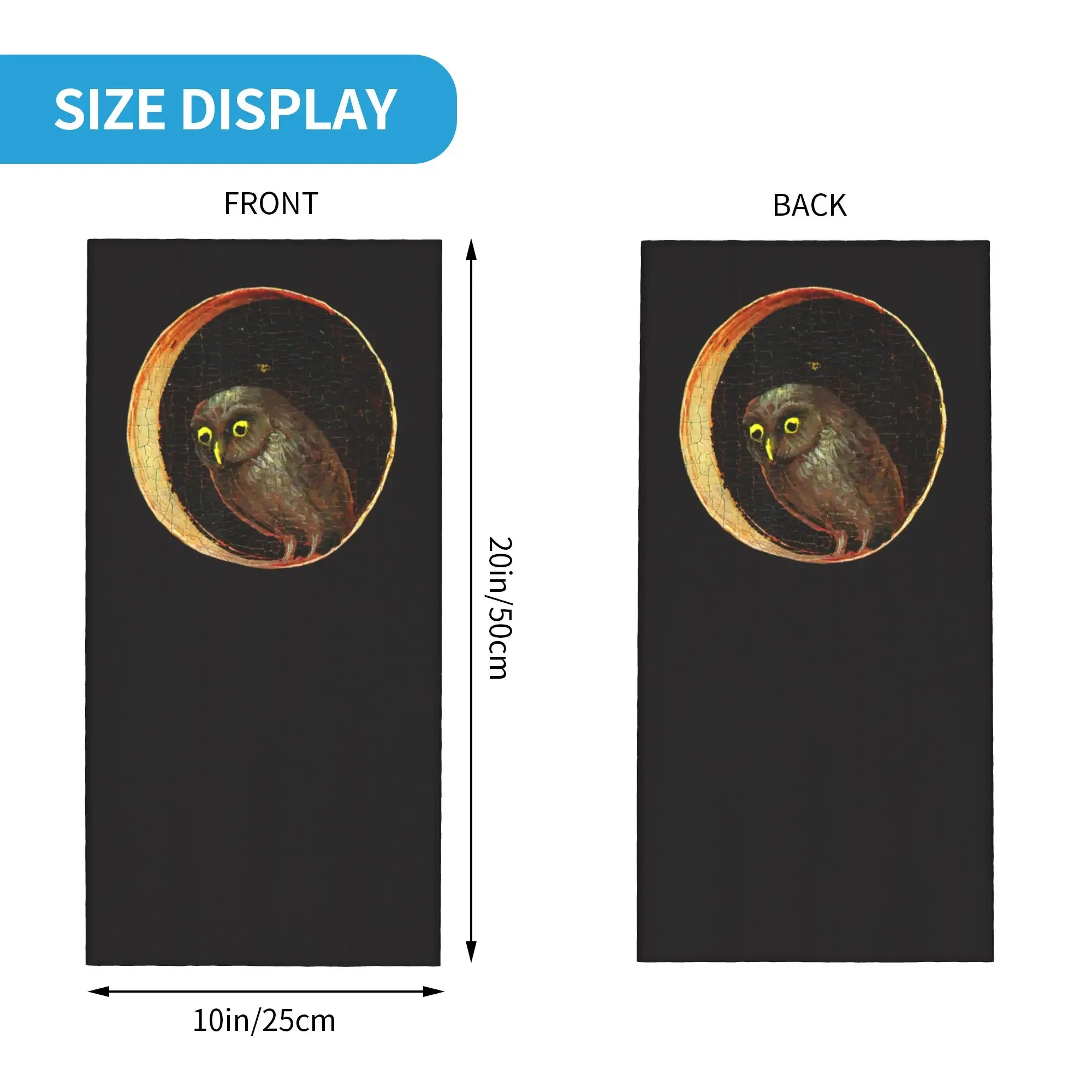 New Hieronymus-Bosch Owl Garden of Earthly Delights Bandana Neck Cover Balaclavas Wrap Scarf Headband Multifunctional Hiking Adu