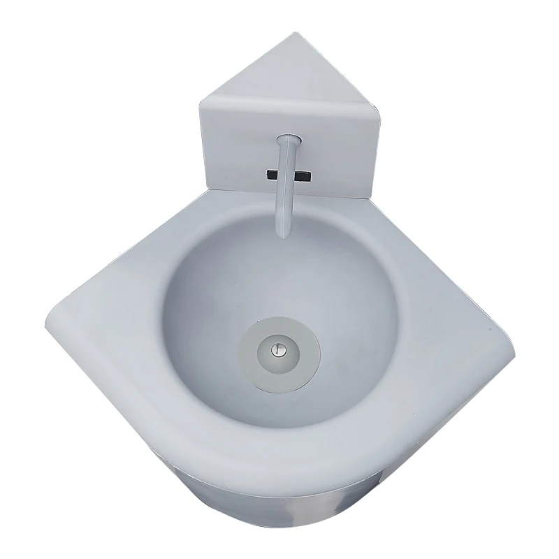 

Anti collision silicone soft bag washbasin, prison detention center integrated induction washbasin faucet