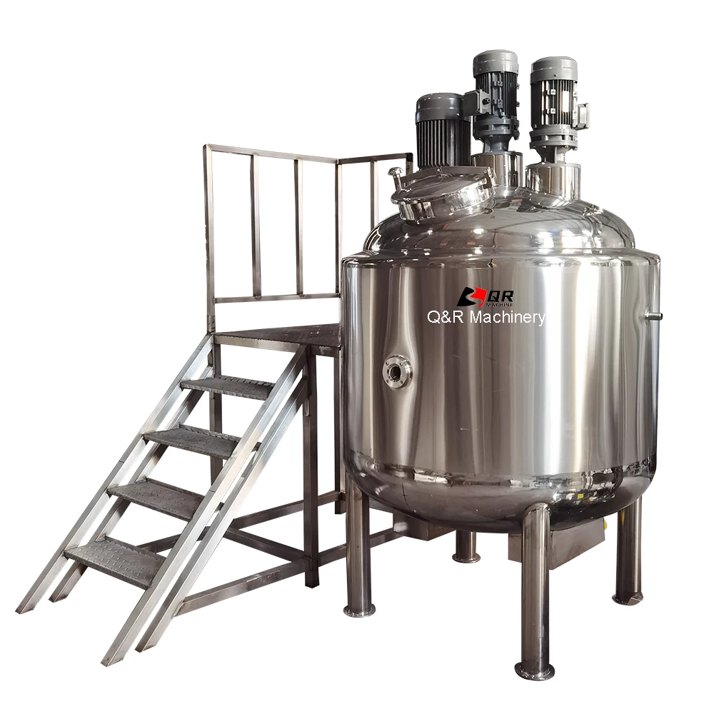 liquid mixing tank cosmetic cream making machine emulsification equipment ultrasonic latex tank