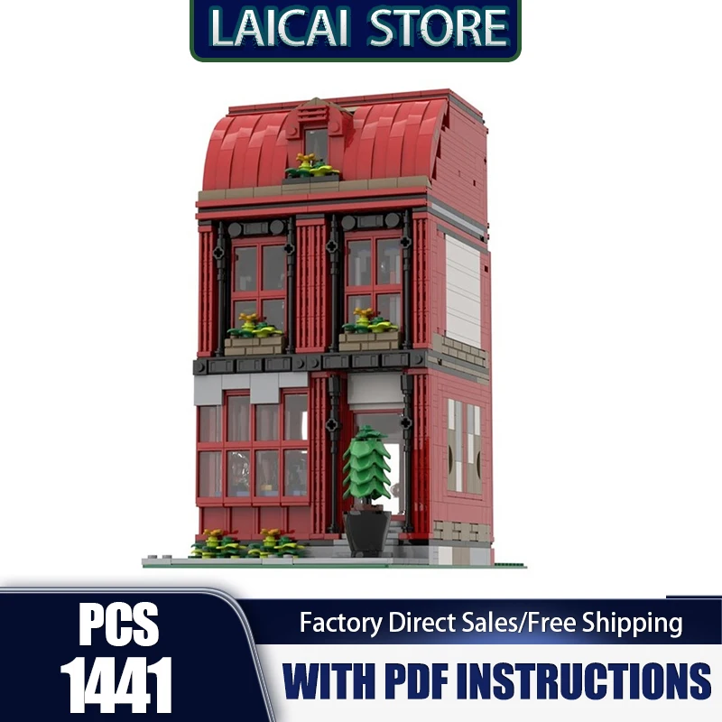 Bloques de construcción Moc City Street View, casa de máquinas curiosas y extrañas, modelo de ladrillos, montaje DIY, juguete de construcción, regalos de vacaciones