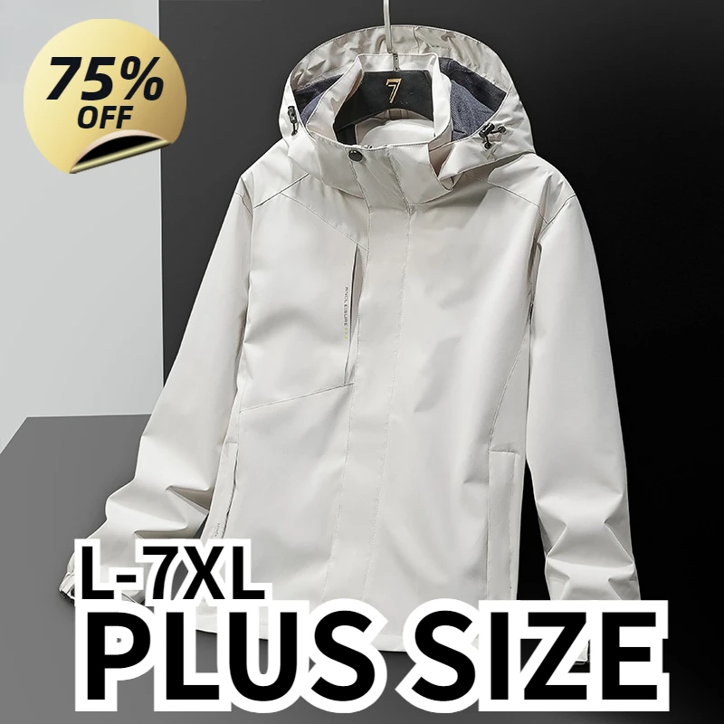 Plus Size Men's Windbreaker Waterproof Jacket Coat Men Spring Autumn Travel Jacket Male Fashion Outdoor Outerwear 6XL 7XL