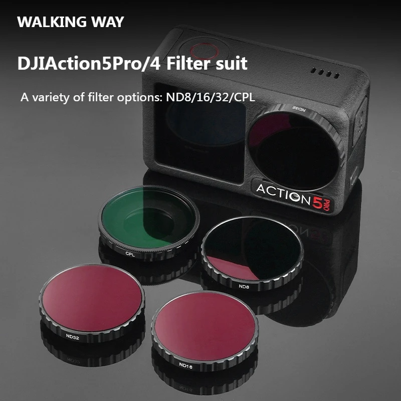 

ND Filter for DJI Osmo Action4/5pro Sports Camera CPL Polarizer ND8/16/32/64 Lens Filter Kit DJI Action Camera Accessories